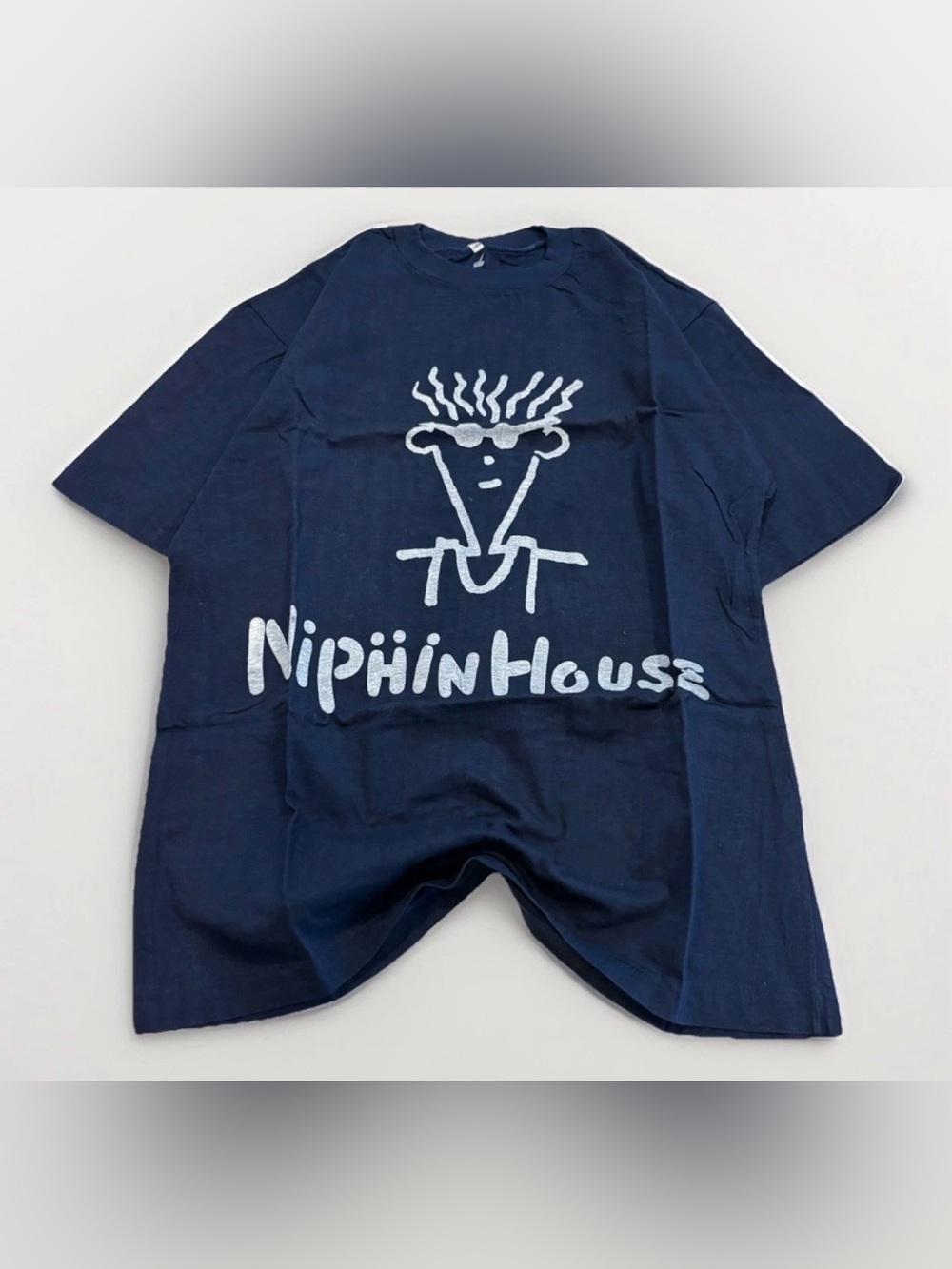 Niphin House T-shirt Fido Dido Size Medium Rare Retro Blue Tee Cartoon 7UP